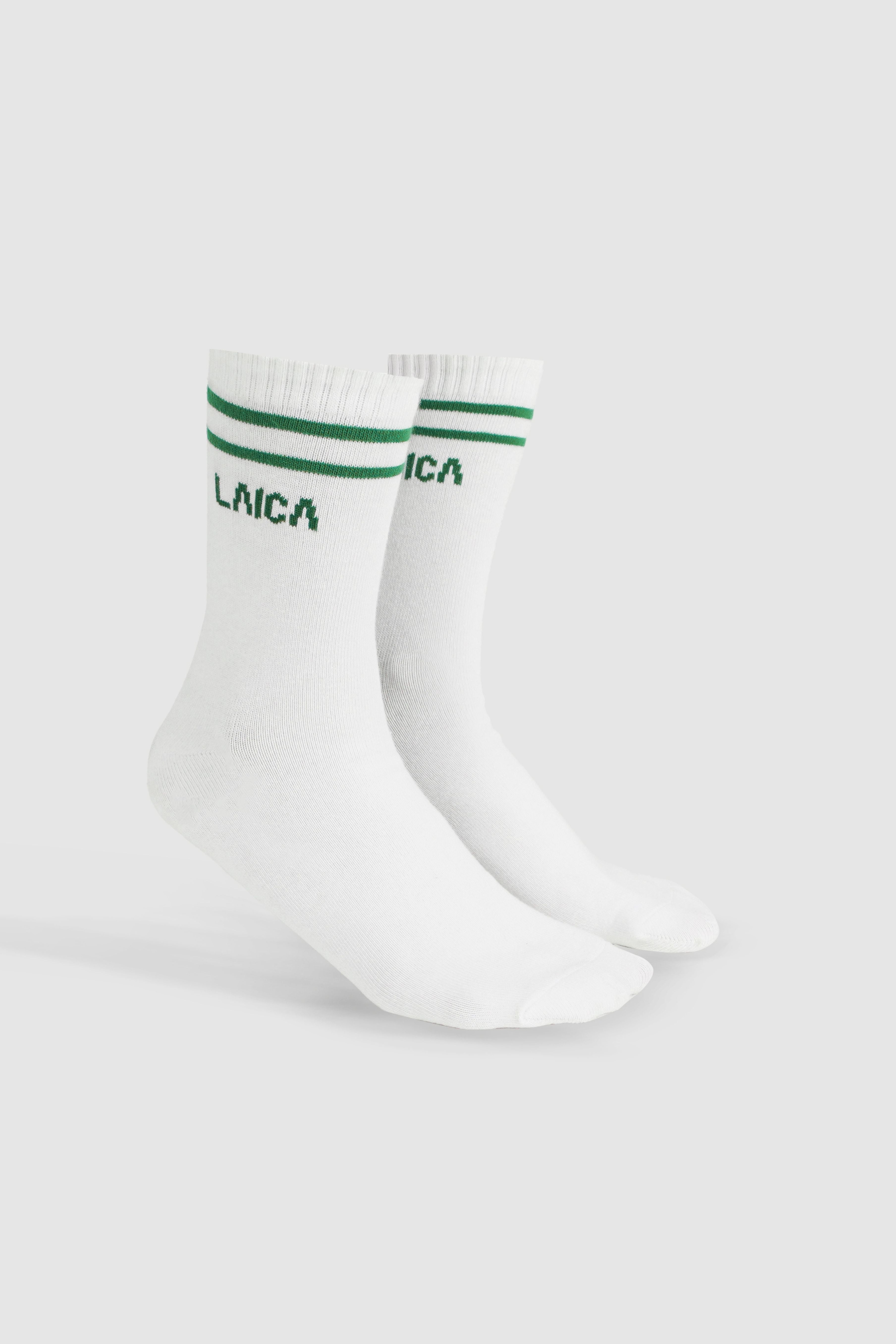 LAICA STRIPES SOCKS - GREEN