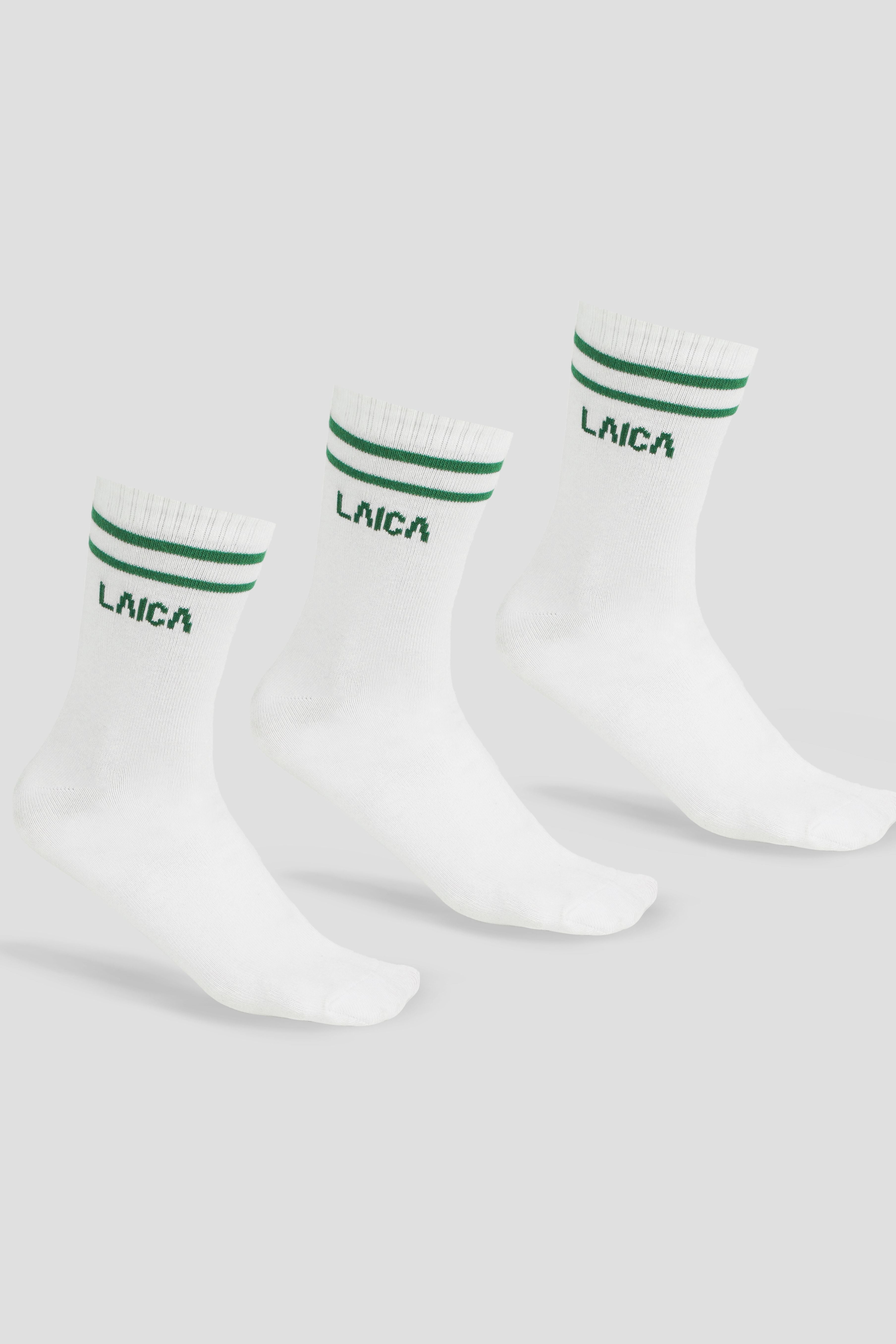 LAICA STRIPES SOCKS - GREEN