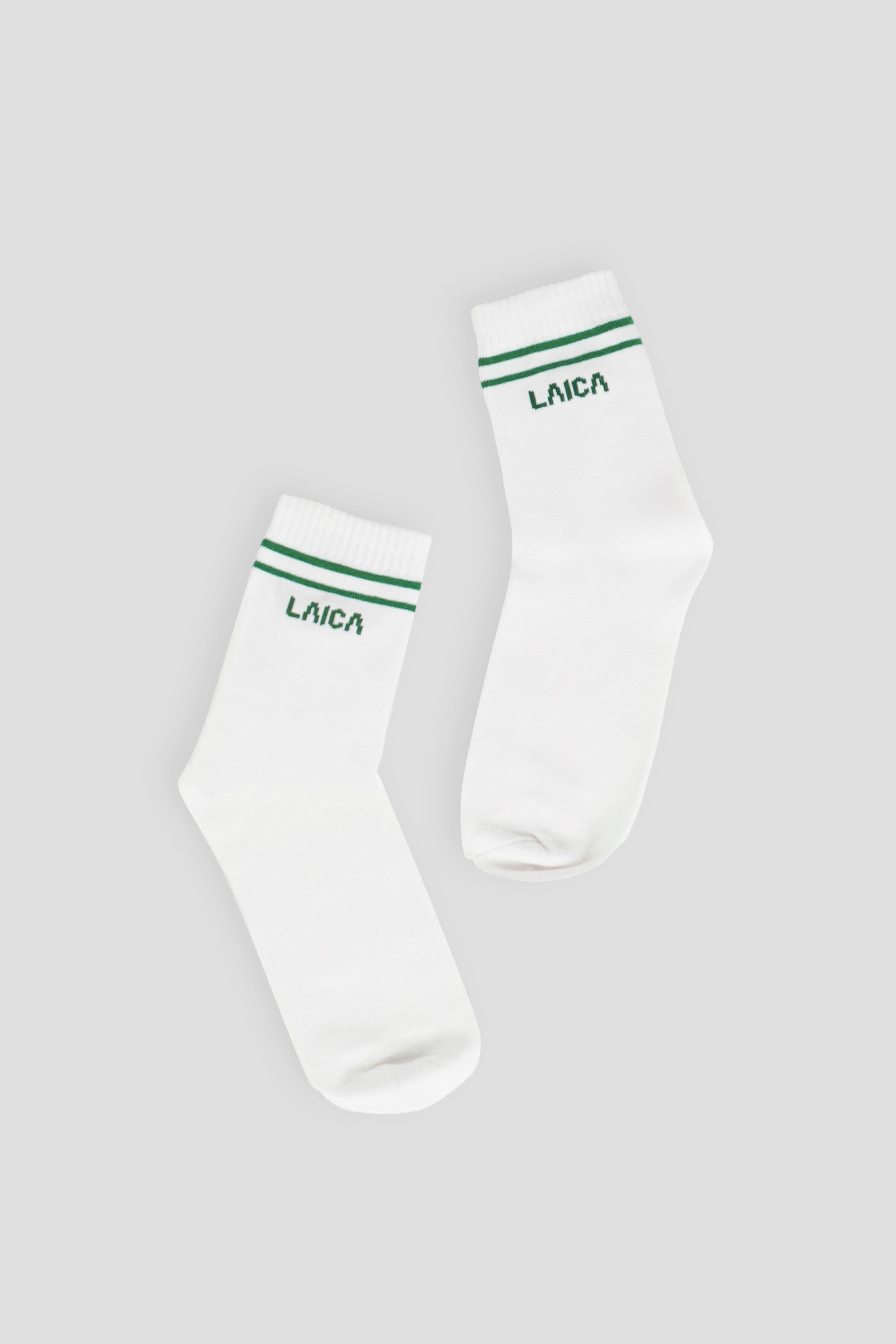 LAICA STRIPES SOCKS - GREEN