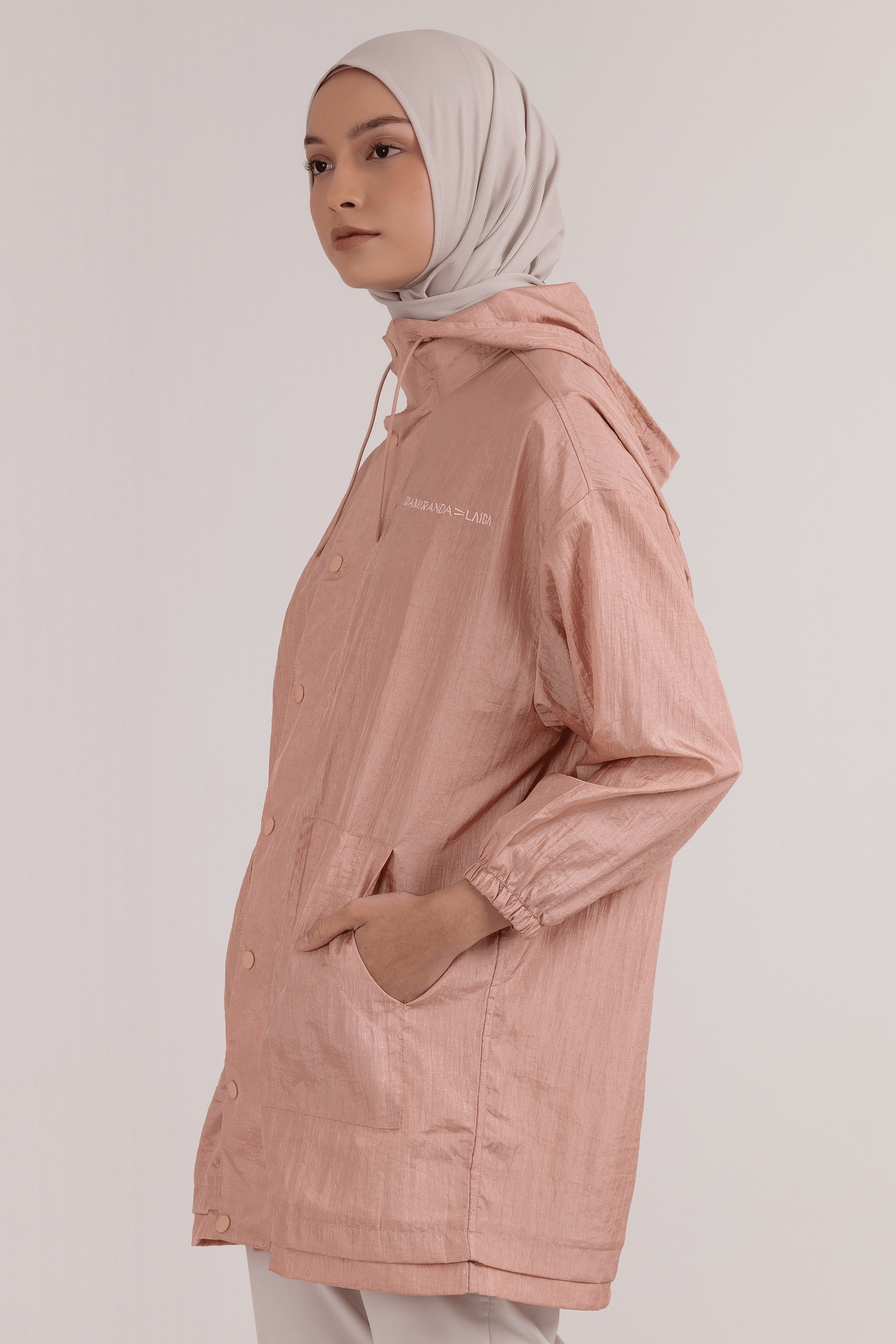 LAICA x RiaMiranda Oversized Parka Jacket - Nude Pink